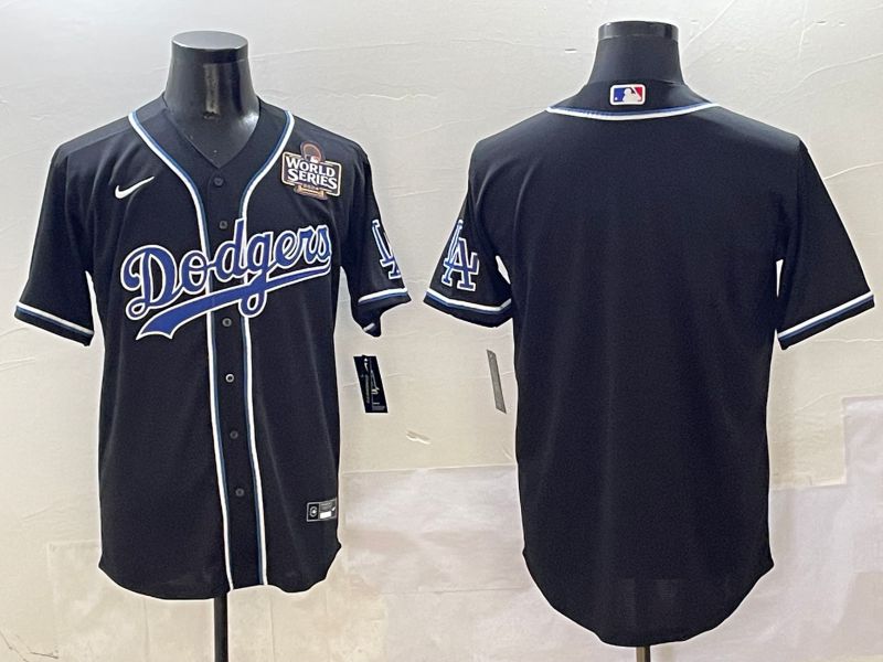 Men 2025 Los Angeles Dodgers Blank Black Three generations Fashion Nike MLB Jersey style 2->los angeles dodgers->MLB Jersey